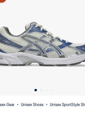 Asics GEL-1130 White, Blue & Silver Running Sneakers